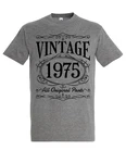 Youth Designz Print-Shirt Herren Grafik T-Shirt Vintage 1975 Geschenk Statement Grau/Dunkelgrau