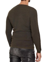 RedBridge Strickpullover mit Rundhalsausschnitt Dunkelgrün/Khaki