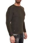 RedBridge Strickpullover mit Rundhalsausschnitt Dunkelgrün/Khaki