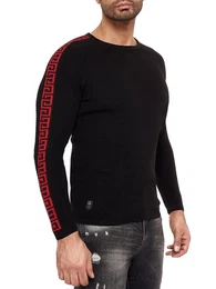 Strickpullover mit Rundhalsausschnitt Bequem und vielseitig Aufflliges Muster am rmel