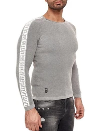 Strickpullover mit Rundhalsausschnitt Bequem und vielseitig Aufflliges Muster am rmel