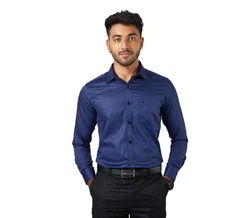 Kut For You Langarmhemd Herrenhemd (für Männer und Jungen) Hellblau/Blau/Schwarz/Dunkelblau