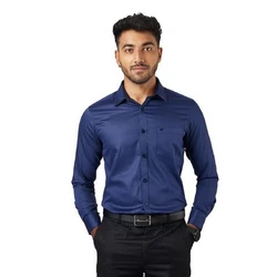 Kut For You Langarmhemd Herrenhemd (für Männer und Jungen) Hellblau/Blau/Schwarz/Dunkelblau