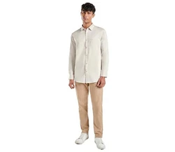 Kut For You Langarmhemd Herrenhemd (für Männer und Jungen) Khaki/Beige