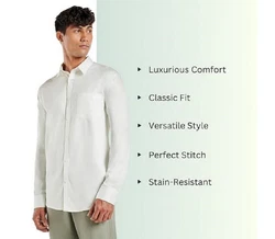 Kut For You Langarmhemd Herrenhemd (für Männer und Jungen) Khaki/Weiß/Creme