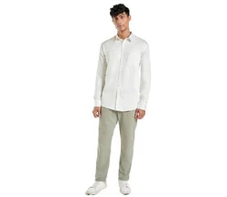 Kut For You Langarmhemd Herrenhemd (für Männer und Jungen) Khaki/Weiß/Creme