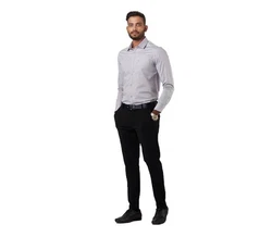 Kut For You Langarmhemd Herrenhemd (für Männer und Jungen) Schwarz/Grau/Hellblau/Lila