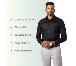 Kut For You Langarmhemd Herrenhemd (für Männer und Jungen) Schwarz/Weiß/Lila/Orange/Rot