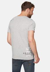 CAMP DAVID T-Shirt HELI FLIGHT Kurzarmshirt Grau/Blau
