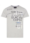 CAMP DAVID T-Shirt HELI FLIGHT Kurzarmshirt Grau/Blau