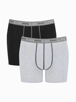 SLOGGI Boxershorts 'men Start' Grau/Schwarz/Dunkelgrau/Lila
