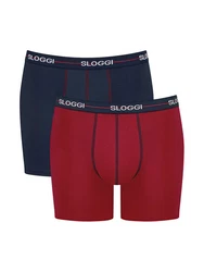 SLOGGI Boxershorts 'men Start' Dunkelblau/Dunkelrot/Gelb/Bordeaux