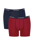 SLOGGI Boxershorts 'men Start' Dunkelblau/Dunkelrot/Gelb/Bordeaux