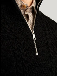 Jack & Jones Troyer JJCRAIG KNIT HALF ZIP Schwarz