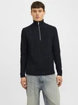 Jack & Jones Troyer JJCRAIG KNIT HALF ZIP Dunkelblau/Blau/Hellblau