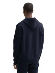 TOM TAILOR Kapuzensweatshirt mit Logo-Frontprint marine/orange