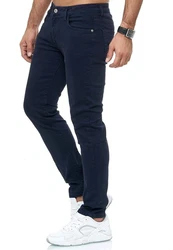 Red Bridge Herren Jeans Hose Slim-Fit Röhrenjeans Denim Colored Dunkelblau