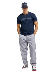 CARLO COLUCCI T-Shirt di Comun Grau/Dunkelblau/Blau/Hellblau