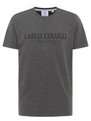CARLO COLUCCI T-Shirt di Comun Grau/Dunkelgrau