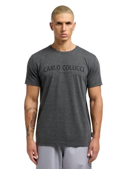 CARLO COLUCCI T-Shirt di Comun Grau/Dunkelgrau