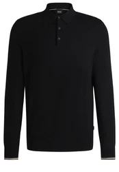 BOSS Pullover Gemello mit Polokragen Schwarz/Dunkelblau