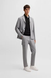 BOSS Pullover Gemello mit Polokragen Schwarz/Dunkelblau