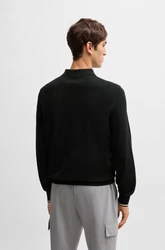 BOSS Pullover Gemello mit Polokragen Schwarz/Dunkelblau
