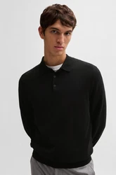 BOSS Pullover Gemello mit Polokragen Schwarz/Dunkelblau