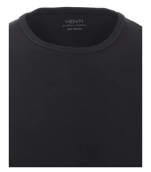 VENTI Rundhalsshirt Modern Fit Schwarz/Dunkelgrau/Grau