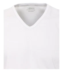 VENTI T-Shirt V-Neck Weiß/Creme/Grau