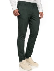 Indicode Herren Rodekro Chinohose Super Stretch mit 4 Taschen Dunkelgrün/Grün/Khaki