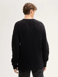 TOM TAILOR Denim Strickpullover Relaxed Pullover Schwarz