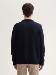 TOM TAILOR Longpullover Dunkelblau/Blau