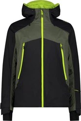 CMP Funktionsjacke MAN JACKET FIX HOOD Nero/Oilgreen