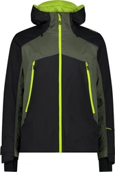 CMP Funktionsjacke MAN JACKET FIX HOOD Nero/Oilgreen