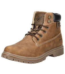 Stiefelette Lederimitat Schnrstiefelette