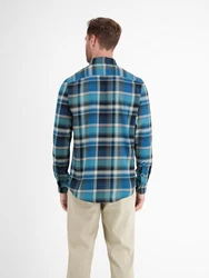 LERROS Karohemd Flanellhemd Dunkelblau/Hellblau/Blau