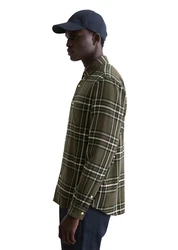 Marc O'Polo Langarmhemd Dunkelgrün/Beige