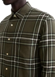 Marc O'Polo Langarmhemd Dunkelgrün/Beige