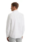 Marc O'Polo Langarmhemd aus Stretch-Popeline Weiß/Creme/Braun