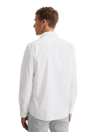 Langarmhemd aus Stretch-Popeline