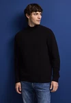 STREET ONE MEN Stehkragenpullover Schwarz