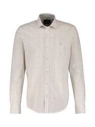 LERROS Langarmhemd Poplinhemd Beige/Khaki/Creme/Weiß