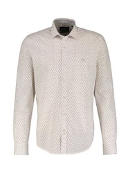 LERROS Langarmhemd Poplinhemd Beige/Khaki/Creme/Weiß