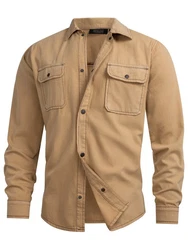 Indicode Langarmhemd INCooplon Beige/Khaki/Braun