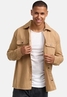 Indicode Langarmhemd INCooplon Beige/Khaki/Braun