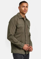 Indicode Langarmhemd INCooplon Dunkelgrün/Khaki