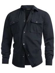 Indicode Langarmhemd INCooplon Schwarz/Hellblau