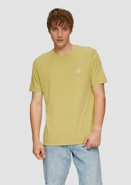 Kurzarmshirt Gewaschenes T-Shirt mit Front- und Rckenprint Waschung