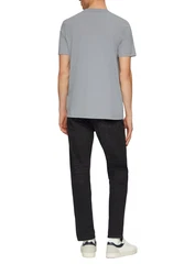 s.Oliver Kurzarmshirt T-Shirt mit Crew Neck und Frontprint Artwork Grau/Blau/Hellgrau